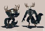  absurd_res alexander_klim american_mythology bone claws deadlybunnyx digital_media_(artwork) fangs fur hi_res horn indigenous_north_american_mythology male monster mythology north_american_mythology skeleton skull solo wendigo 