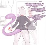  anthro balloon beverage big_breasts blush breasts business_suit clothing coffee drunk female hi_res invalid_tag legendary_pok&eacute;mon mew_tuely_(fan_character) mewtwo milftwo mirror mootcookie_(artist) nintendo nipples party pok&eacute;mon pok&eacute;mon_(species) pussy scarf substance_intoxication suit video_games 