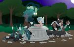  2019 aleximusprime arthropod changeling cozy_glow_(mlp) equid equine friendship_is_magic ghost grogar_(mlp) hi_res insect_wings mammal my_little_pony night outside queen_chrysalis_(mlp) sky spirit taur tirek_(mlp) tree wings 