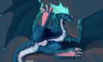  auroth_the_winter_wyvern dota dota2 dragon female feral hi_res invalid_tag nahyon pussy solo strech video_games wet winter wyvern 