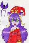  absurd_res hi_res league_of_legends lulu pen pencil_(disambiguation) purple_body purple_skin riot_games traditional_media_(artwork) video_games 