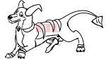  16:9 bredtolove_(artist) canid canine erection feral houndoom knot male mammal nintendo outline penis pok&eacute;mon pok&eacute;mon_(species) presenting solo video_games 