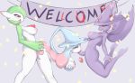  absurd_res anthro ayzcube big_breasts breasts fellatio female gardevoir group group_sex gynomorph gynomorph/female hatterene hi_res intersex intersex/female mismagius nintendo oral penile pok&eacute;mon pok&eacute;mon_(species) sex spitroast video_games 