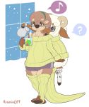  beverage bovid caprine clothing cup eyewear glasses hi_res lutrine mammal mustelid pancakes_(artist) sheep snow sweater topwear 