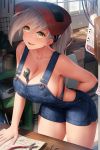  breasts no_bra obaoba_(monkeyix) overalls tagme 