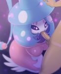  &lt;3 black_sclera fellatio female hand_on_head hatterene human male male/female mammal nintendo oral penile pok&eacute;mon pok&eacute;mon_(species) purple_background sex simple_background video_games zelamir 