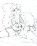  2017 accessory age_difference anthro anthro_on_anthro bedroom_eyes blush bodily_fluids breasts buckteeth clitoris clothing cub cunnilingus daughter debbie_(worldf0x) duo female fluffy fluffy_tail garter genital_fluids half-closed_eyes hindpaw incest lingerie long_tail looking_at_viewer lust malachyte mammal mother mother_and_child mother_and_daughter nipples oral parent parent_and_child paws pussy pussy_juice rodent saliva saliva_string sciurid seductive sex size_difference spread_pussy spreading squirrel_tail tammy_(worldf0x) teeth tongue tongue_out translucent translucent_clothing vaginal young 