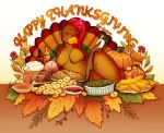 anthro autumn avian beak big_breasts big_girl bird breasts corn detailed_background digital_media_(artwork) fall_(disambiguation) feast feathers female food fruit galliform hair ham happy_thanksgiving hi_res holidays honey_ham hot-gothics huge_breasts leaf looking_at_viewer mashed_potatoes meat non-mammal_breasts nude overweight phasianid pinup plant pork pose pumpkin pumpkin_pie slightly_chubby smile solo thanksgiving thick_thighs turkey 