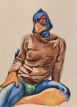  2019 absurd_res anthro avian bird bulge clothed clothing colored_pencil_(artwork) detailed falco_lombardi falcon falconid grin hi_res looking_at_viewer male naughty_face nintendo pinup pose realistic shaded sinful_ink_(artist) sitting skimpy smile solo solo_focus spread_legs spreading star_fox traditional_media_(artwork) underwear video_games 
