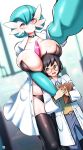  big_breasts breasts clothing dr._voir eyewear female gardevoir glasses hi_res huge_breasts human humanoid kenron_toqueen mammal nintendo not_furry panties pok&eacute;mon pok&eacute;mon_(species) underwear video_games 