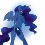  2019 absurd_res anthro anus breasts butt cutie_mark equid female friendship_is_magic hi_res horn looking_at_viewer mammal my_little_pony princess_luna_(mlp) pussy solo vistamage winged_unicorn wings 