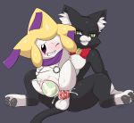  2019 alternate_version_at_source anal anal_penetration anus barbed_penis blackjack_(pinkbutterfree) bodily_fluids bow_tie cum cum_in_ass cum_inside domestic_cat duo egg eyewear felid feline felis female female_penetrated feral genital_fluids hi_res jirachi legendary_pok&eacute;mon male male/female male_penetrating male_penetrating_female mammal monocle nintendo oviposition penetration penis pok&eacute;mon pok&eacute;mon_(species) pussy slimefur video_games 