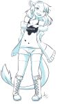  2016 aogami atlus boots bottomwear clothed clothing cosplay cub cute_fangs dragon female fluffy footwear fully_clothed fur furred_dragon furred_tail futaba_sakura headphones hi_res hybrid jacket legwear long_tail mammal megami_tensei megami_tensei_persona mustela mustelid musteline open_mouth shorts socks solo standing stoat thigh_highs thigh_socks topwear video_games vont_min young 