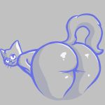  1:1 2019 aliasing anthro big_butt butt butt_focus digital_media_(artwork) eyewear felid feline glasses hi_res male mammal presenting presenting_hindquarters sephaloid sketch solo thick_thighs wide_hips 