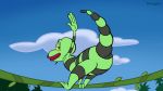 16:9 animated bob-jiggles brandy_and_mr.whiskers disney gaspar_le&#039;_gecko gecko hi_res lizard loop reptile scalie slapping 