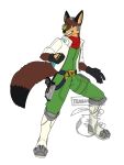  absurd_res alpha_channel anthro black_nose boots canid canine clothed clothing footwear fox fox_mccloud fully_clothed gloves gun handwear hi_res holster koen_the_fox male mammal nintendo ranged_weapon simple_background star_fox topwear transparent_background video_games weapon 
