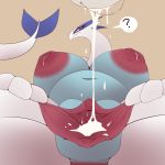  1:1 2019 anthro areola belly big_areola big_belly big_breasts big_nipples big_pussy bodily_fluids breasts bucket clitoris cum cum_inside curvy_figure female frown genital_fluids hi_res huge_areola huge_breasts hyper hyper_breasts inverted_nipples lactating legendary_pok&eacute;mon looking_at_viewer lugia milk navel nintendo nipples nude plump_labia pok&eacute;mon pok&eacute;mon_(species) pussy red_eyes sepiruth simple_background solo speech_bubble spread_pussy spreading thick_thighs vaginal video_games voluptuous 
