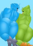  2019 avian beak big_butt bird blue_eyes bodily_fluids butt cutedevildrawings digital_media_(artwork) duo_(duolingo) duolingo female genital_fluids green_eyes hi_res mascot owl presenting presenting_pussy pussy pussy_juice tweetfur twitter 