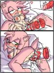  2017 amy_rose angelofhapiness anthro bodily_fluids breasts butt comic dildo eulipotyphlan female genital_fluids hedgehog humanoid_penis looking_pleasured mammal masturbation nude orgasm penetration penis pussy pussy_juice sex_toy solo sonic_the_hedgehog_(series) vaginal vaginal_penetration 