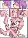  2017 amy_rose angelofhapiness breasts comic eulipotyphlan female gender_transformation hedgehog human_to_anthro looking_pleasured mammal mtf_transformation nude pussy solo sonic_the_hedgehog_(series) species_transformation transformation 
