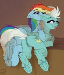  absurd_res airfly-pony2014 bite ear_bite equid equine female female/female feral fleetfoot_(mlp) friendship_is_magic hi_res mammal my_little_pony pterippus pussy rainbow_dash_(mlp) wings wonderbolts_(mlp) 