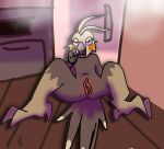  anthro avian beak bedroomeyes bird butt candy chicy fan_character female flirting food hi_res lollipop pussy solo wings 