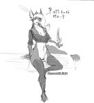  2019 ? anthro boots bottomless bra breasts canid canine clitoris clothed clothing crop_top dialogue fangs female fire fluffy fluffy_tail footwear fox fur greyscale hazoret58 leggings legwear mammal monochrome navel plump_labia pussy shirt simple_background sitting sketch solo stockings topwear underwear white_body white_fur 