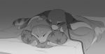  2019 bed cuddling dasyuromorph digital_media_(artwork) duo feral furniture hugging_pillow mammal mango_(mangobird) mangobird marsupial on_bed paws sleeping tasmanian_devil 