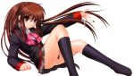  key little_busters! na-ga natsume_rin seifuku skirt_lift 