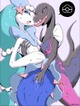  aliasing anthro anus asterozoan bedroom_eyes blue_eyes blue_hair blush bodily_fluids drooling duo echinoderm female female/female fingering genital_fluids hair licking long_hair looking_at_viewer marine narrowed_eyes nintendo nipples open_mouth pok&eacute;mon pok&eacute;mon_(species) primarina pussy pussy_juice salazzle saliva seductive starfish starfish_(accessory) sweat tongue tongue_out vaginal vaginal_fingering video_games yamatokuroko965 