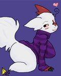  anthro bottomless cautioncat clothed clothing female half-dressed nintendo pok&#233;mon pok&#233;morph pokemon solo video_games zangoose 