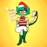  &lt;3 1:1 2018 accessory animal_humanoid arachnid arachnid_humanoid arthropod arthropod_humanoid belt boots bow chelicerae christmas clothed clothing crossed_legs curvaceous curvy_figure digital_media_(artwork) dress faded fan_character female festive footwear gloves green_eyes green_hair hair handwear hat headgear headwear hi_res holidays humanoid jgdraws_(artist) leg_warmers leggings legwear looking_at_viewer lussi_vyes multi_eye pattern santa_hat scorpion_humanoid scorpion_tail short_stack sleeveless_dress smile solo stripes thick_thighs voluptuous 