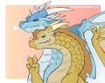  absurd_res darkenstardragon dragon hi_res icewing_(wof) male male/male qibli sandwing_(wof) wings_of_fire winter_(wof) 