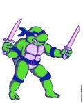  belt green_body green_eyes green_skin leonardo_(tmnt) male mask melee_weapon randyproject reptile scalie shell sword teenage_mutant_ninja_turtles turtle weapon world_heroes_2_(bootleg) 