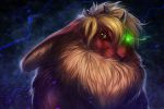  2019 digital_media_(artwork) fur green_eyes hair horn hybrid isvoc lagomorph leporid mammal rabbit red_body red_fur whiskers 