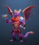  2018 activision anthro arthropod claws clothing digital_media_(artwork) dragon dragonfly horn insect male membrane_(anatomy) membranous_wings open_mouth purple_body purple_eyes scales scalie smile solo sparx spyro spyro_the_dragon standing taran_fiddler teeth video_games western_dragon wings 