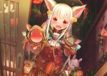  abo_(kawatasyunnnosukesabu) animal_ears boots cape doll fang halloween hat lolita_fashion original pumpkin puppet red_eyes vampire white_hair 