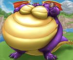  activision dragon food grinex ham hyper male meat obese overweight pork solo spyro spyro_the_dragon video_games 