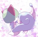  &lt;3 2019 ambiguous_gender female female/ambiguous hair_over_eyes hatenna humanoid kissing minashirazu nintendo pink_background pok&eacute;mon pok&eacute;mon_(species) ralts simple_background video_games waddling_head 