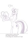  2019 5_fingers anthro anthrofied book breasts cutie_mark english_text equid eyelashes female fingers flame-lonewolf friendship_is_magic hi_res horn mammal my_little_pony nipples nude solo text twilight_sparkle_(mlp) unicorn 
