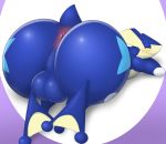  anus balls big_butt blush butt eyes_closed feet girly greninja male membrane_(anatomy) nintendo nude pandashorts pok&eacute;mon pok&eacute;mon_(species) presenting presenting_hindquarters soles solo video_games webbed_feet wide_hips 