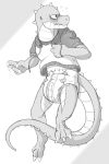  2019 3_toes 5_fingers anthro claws clothing diaper embarrassed fingers hoodie looking_back male poofy_dragon reptile scalie toes topwear 
