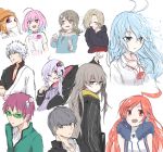  3boys 6+girls :d @_@ absurdres ahoge bangs beanie black_hoodie black_jacket blue_eyes blue_hair blue_shirt blush breasts brown_eyes brown_hair brown_headwear closed_mouth collarbone collared_shirt cropped_torso denpa_onna_to_seishun_otoko dress dress_shirt eyebrows_visible_through_hair fangs flying_sweatdrops gakuran gintama girls_frontline glasses green-tinted_eyewear green_jacket grey_eyes grey_hair hadanugi_dousa hair_between_eyes hair_ornament hair_over_one_eye hat headphones headset highres hood hood_down hooded_jacket hoodie huge_filesize idolmaster idolmaster_cinderella_girls inkling jacket japanese_clothes kamatama kimono long_hair long_sleeves medium_breasts messy_hair morikubo_nono multicolored_hair multiple_boys multiple_girls narukami_yuu off_shoulder open_mouth outstretched_arm pentagram persona persona_4 pink_hair purple_dress purple_eyes purple_hair red_eyes red_hair red_neckwear saiki_kusuo saiki_kusuo_no_psi_nan sakata_gintoki scar scar_across_eye school_uniform sf-a2_miki shirasaka_koume shirt short_sleeves simple_background skeleton_print sleeveless sleeveless_jacket sleeves_past_fingers sleeves_past_wrists small_breasts smile sparkle splatoon_(series) splatoon_1 suction_cups sweat tears tentacle_hair touwa_erio two-tone_hair ump45_(girls_frontline) upper_teeth vocaloid voiceroid white_background white_jacket white_kimono white_shirt yumemi_riamu yuzuki_yukari 