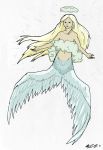  blonde_hair blue_eyes cloud female fin hair halo humanoid marine merfolk skymaid the-bent-one the_marvelous_misadventures_of_flapjack wings 