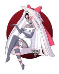  2019 absurd_res clothing danmakuman demon female hazbin_hotel hi_res humanoid smile solo vaggie 