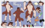  anthro brown_body brown_fur digital_media_(artwork) flynx-flink food fur hair male model_sheet moon muscular open_mouth pizza smile solo standing teeth text tongue tongue_out 