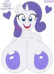  &lt;3 absurd_res anthro badgerben big_breasts breasts equid female friendship_is_magic habbodude hi_res horn huge_breasts mammal my_little_pony rarity_(mlp) simple_background unicorn 