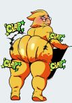  absurd_res alphys anthro big_butt blush breasts buckteeth butt butt_focus cellulite eyewear female glasses hi_res huge_butt kingjaguar leaning leaning_forward looking_at_self looking_back non-mammal_breasts presenting presenting_hindquarters reptile scalie shaking_butt solo teeth thick_thighs undertale video_games 