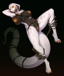  2019 3_toes 5_fingers anthro areola breasts digital_media_(artwork) female fingers knight_dd lizard nipples orange_nipples pussy reptile scalie solo toes 
