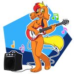  2019 anthro black_nose canid canine canis digital_media_(artwork) domestic_dog guitar hair male mammal musical_instrument plucked_string_instrument simple_background smile solo string_instrument ziggy_fox 